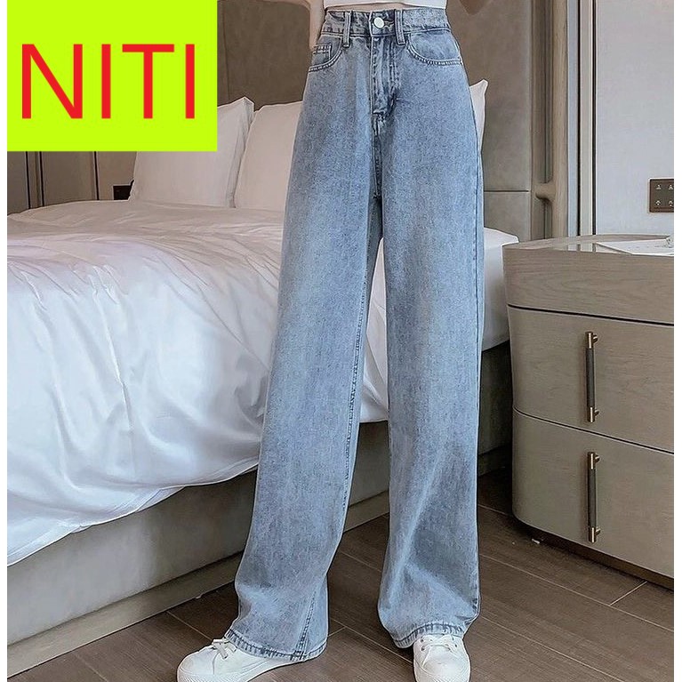 [ NY26 ] QUẦN JEAN ỐNG RỘNG NỮ LƯNG CAO MÀU XANH NHẠT CAO CẤP NITI SIÊU PHONG CÁCH, ĐỈNH CAO TRENDING, SIÊU MÁT MẺ HÈ