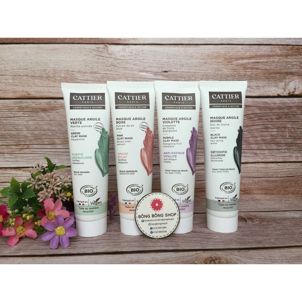 Mặt nạ đất sét hữu cơ Cattier dành cho mọi loại da