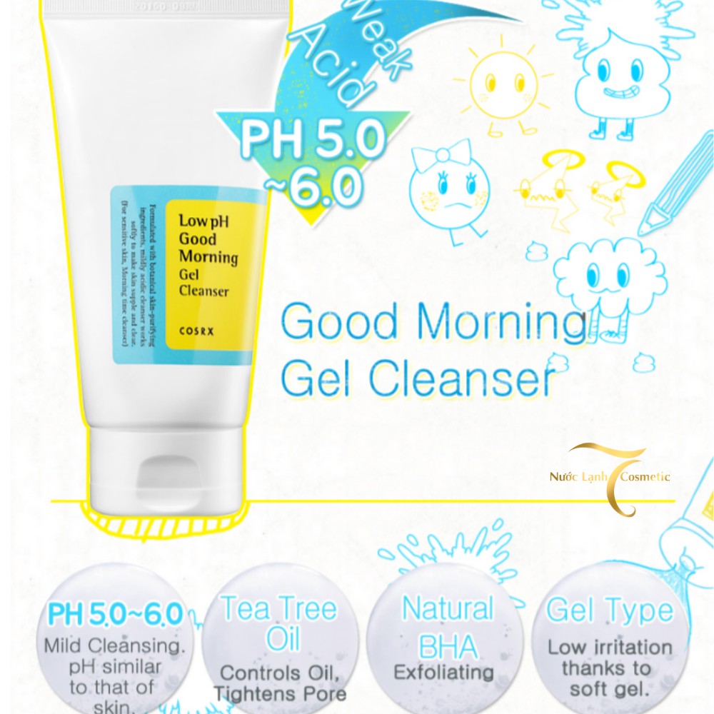 Sữa Rữa Mặt Cosrx Low pH Good Morning Gel Cleanser Sạch Sâu Dịu Nhẹ Cho Da Mụn | BigBuy360 - bigbuy360.vn