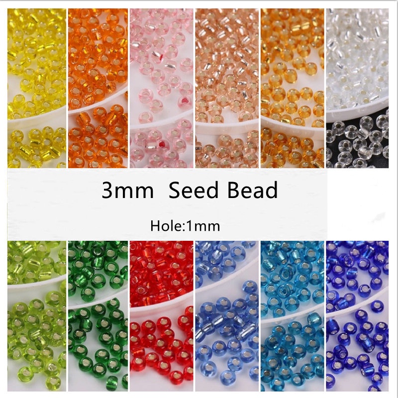 Set 300 Hạt Kính 3mm Dùng Làm Trang Sức Thủ Công