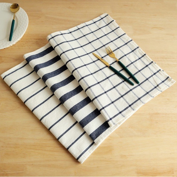 Khăn Trải Bàn Vải Cotton Kẻ Sọc Ca Rô Kiểu Retro Chuyên Dùng Làm Phông Nền Chụp Ảnh