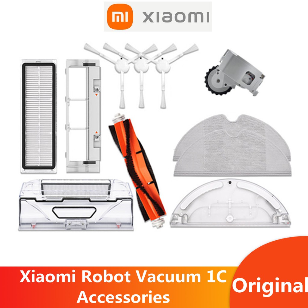 Original Xiaomi Mi Robot 1C / 2C / 1T / STYTJ01ZHM / Mi Robot Vacuum Mop đế sạc + bình nước + hộp đựng bụi + bánh xe + bộ lọc + khăn lau