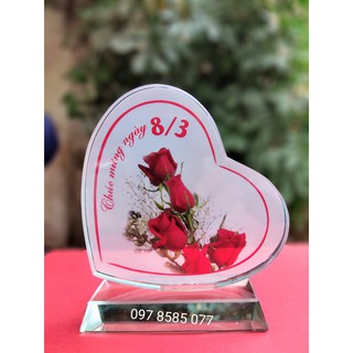 Quà tặng 8/3 in ảnh pha lê