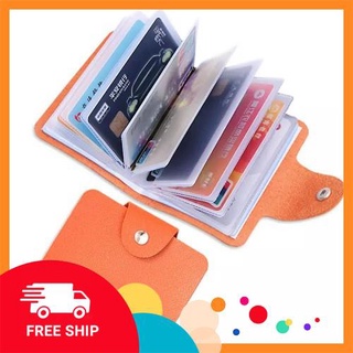 [FREE SHIP] ✔️ Ví Da Đựng Thẻ Ngân Hàng, Thẻ ATM, Card Visit 24 Ngăn Cầm Tay Tiện Ích