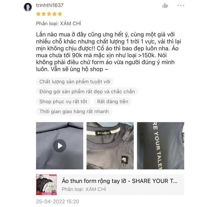 Áo thun tay lỡ, in Share Your Talent, form rộng, Nam nữ đều mặc được