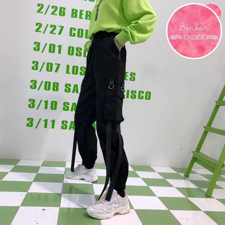 Quần Jogger Kaki Túi Hộp Dây Khóa D Ulzzang