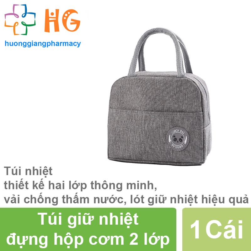 Túi giữ nhiệt đựng hộp cơm 2 lớp dày dặn nhiều kích thước chọn lựa nhỏ gọn có quai xách tiện dụng