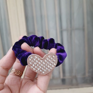 Cột tóc vải nhung thời trang nữ thun 5cm (được chọn mẫu)