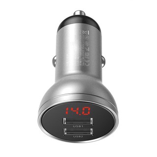 Tẩu sạc đa năng dùng cho xe ô tô Baseus Digital Display (24W, Dual USB 4.8A , Car Fast Charger)