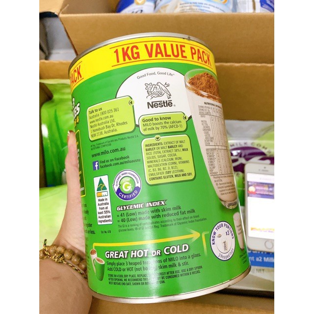 [CHUẨN AIR] Sữa Milo nội địa Úc 1kg date mới nhất - Xuất xứ Úc Chính Hãng
