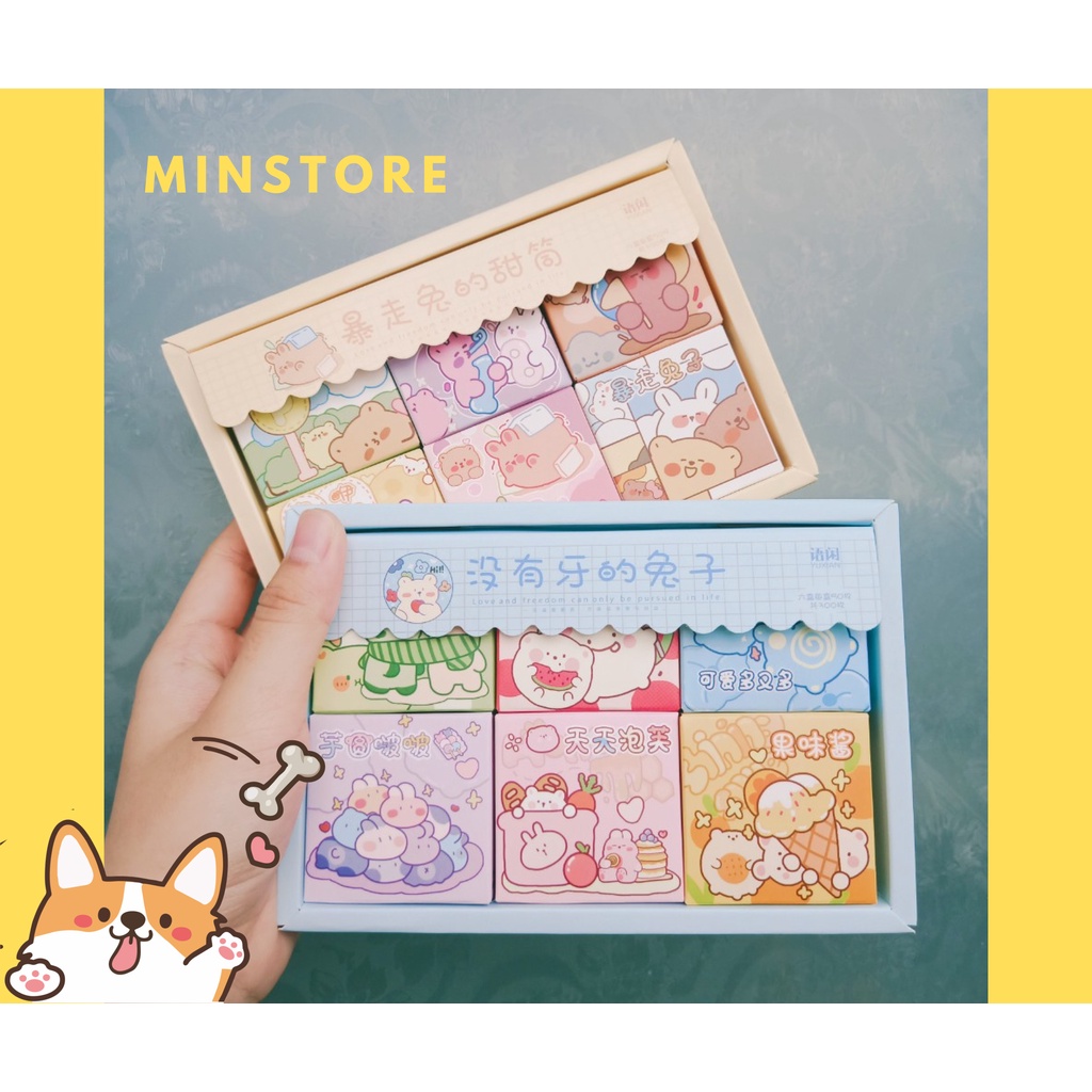 Hộp 45-50 miếng hoặc 300 miếng dán sticker hình dán trang trí siêu dễ thương