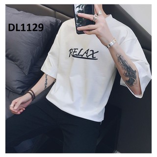 Áo Thun Nam Tay Lỡ Chữ RELAX MEN TOP 800083 W