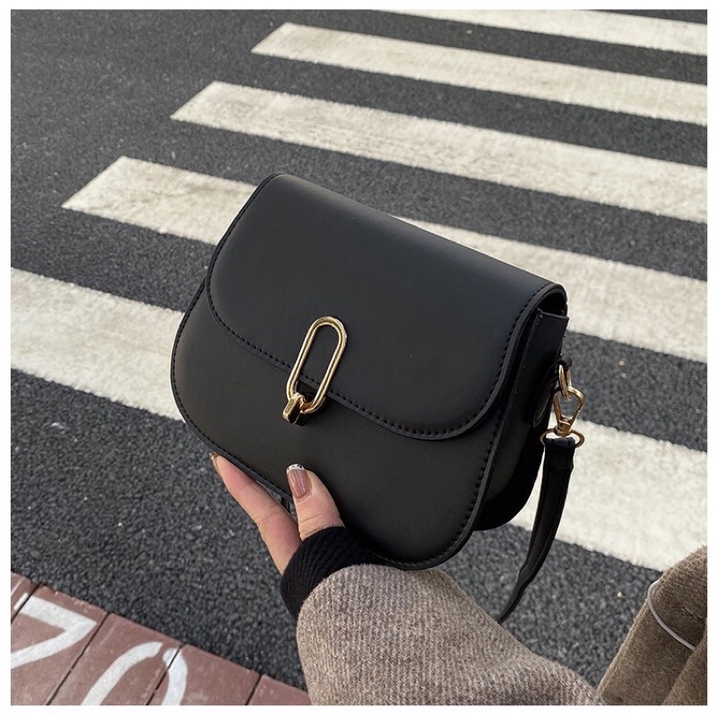 Túi xách nữ đẹp, túi đeo chéo đi chơi da chếp ly quai nhúm TL 124