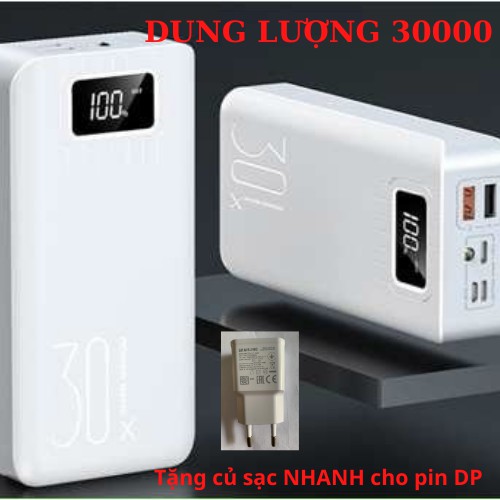Sạc Dự Phòng 30000 mAh 3 Đầu Ra 5V/3.0A – Fast Charger