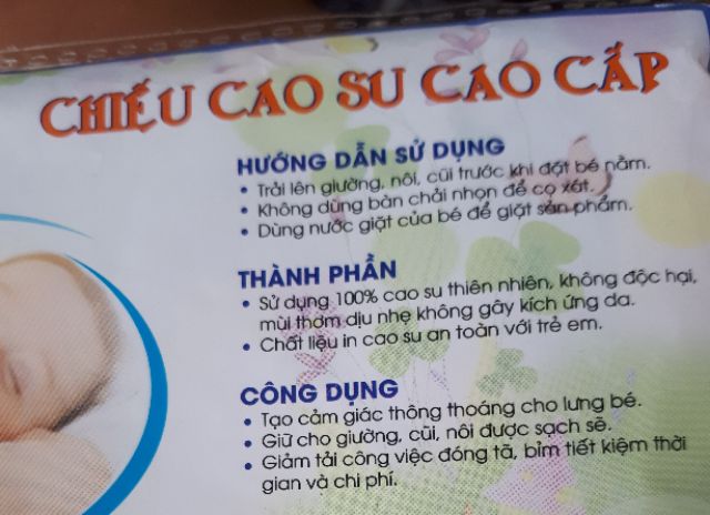 Chiếu cao su lưới thông thoáng Cao cấp cho bé