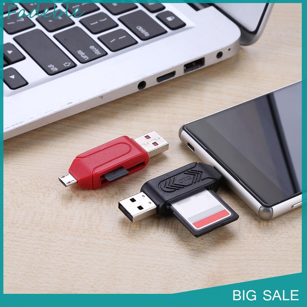 Đầu Đọc Thẻ Nhớ Usb 2.0 Otg Tf / Sd Đa Năng