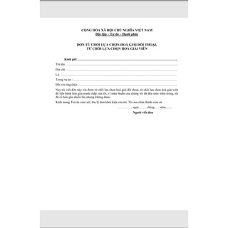 Hồ sơ thuận tình ly hôn (5 bộ)