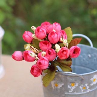 Hoa giả - Chùm hoa hồng trà bi lụa