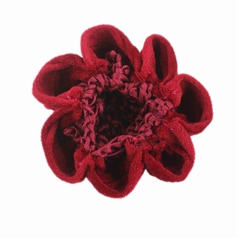 Lưới búi tóc phối nhung co giãn thời trang cho nữ