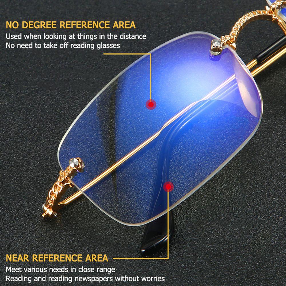 ☆FKILLA☆ Unisex Kính đeo hai tròng Kính đọc sách Chống ánh sáng xanh Mắt viễn thị Kính mắt Viễn thị Kính viễn thị Kính cận Diopter Kính mắt