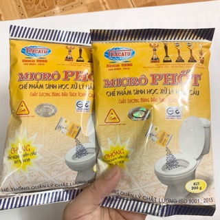 Combo 2 túi bột thông tắc bồn cầu bể phốt Micro Phốt