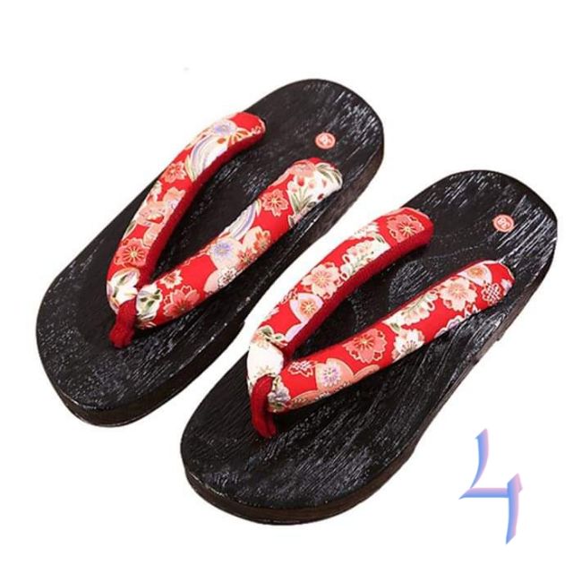 [Order] Geta guốc gỗ đế bằng quai hoa nữ