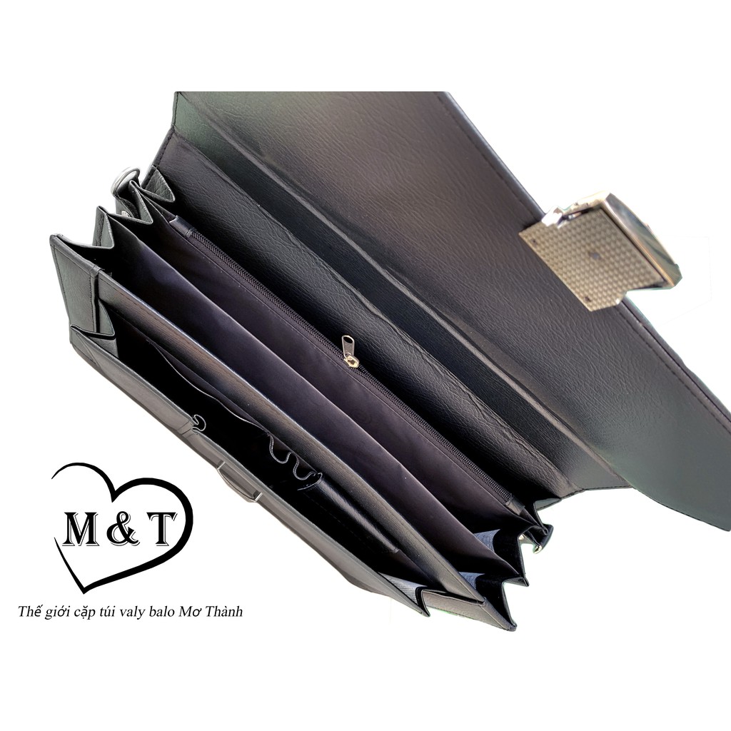 Cặp da công sở tay rút hộp lệch VINADA