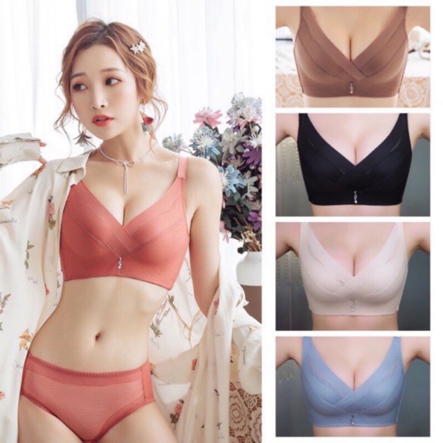Áo Ngực Áo Lót Nữ Chống Chảy Xệ Su Đúc Phối Voan ÔM NGỰC Siêu Đẹp Rose AR03