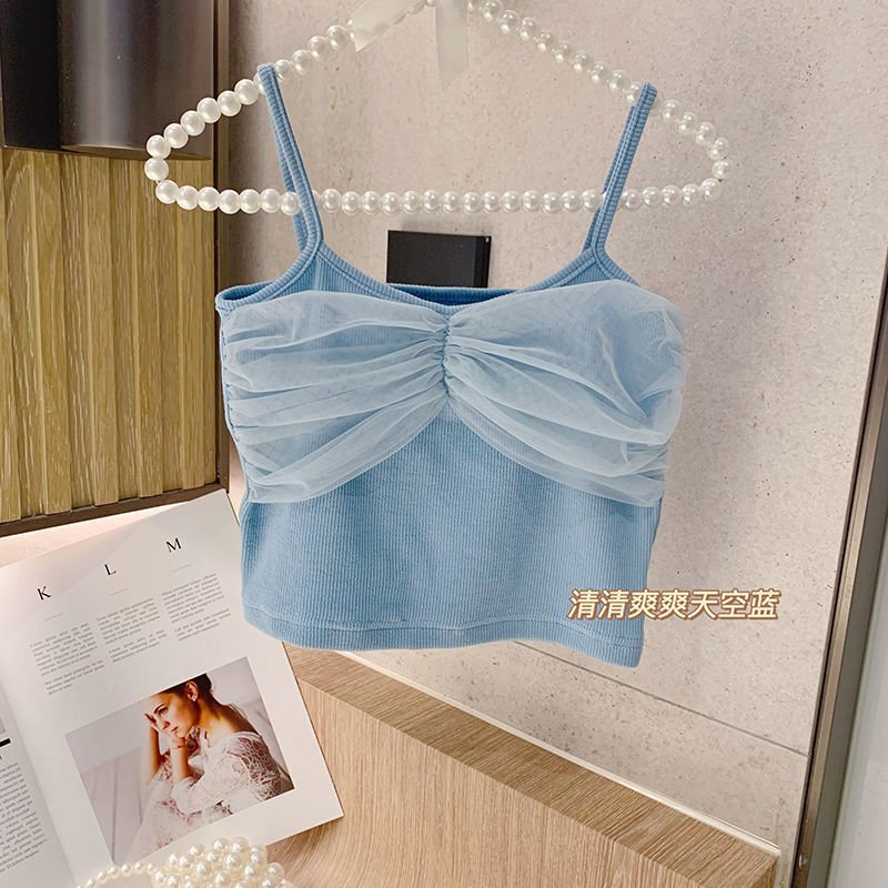 Áo Hai Dây Trơn Màu Xinh Xắn Theo Phong Cách Hàn Quốc Dành Cho Nữ 2021