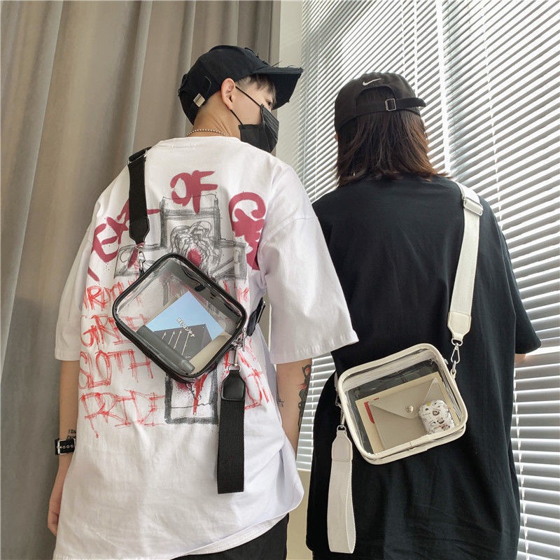 Túi Đeo Chéo Trong Suốt Phong Cách Hip Hop Thời Trang Ulzzang Cao Cấp Cho Nam