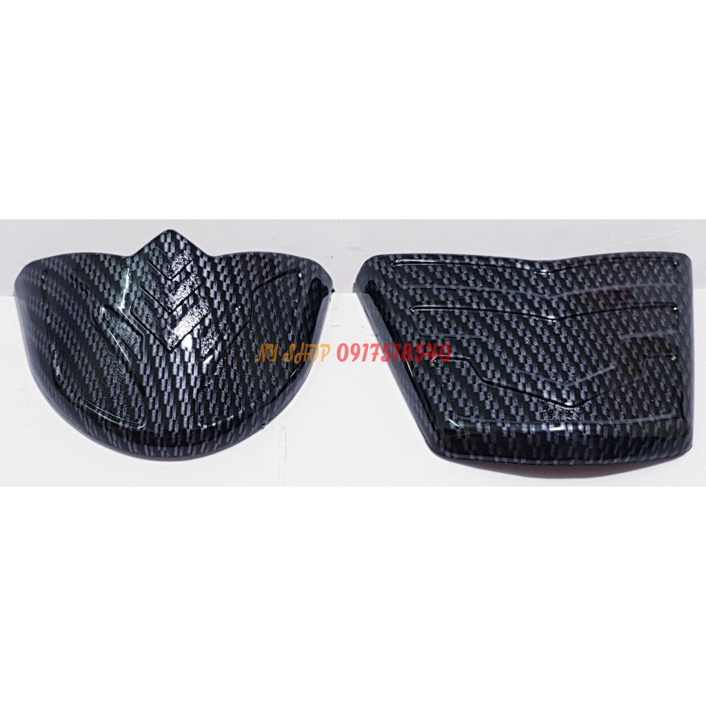 [ Wave A 2023] - Ốp Mũi Dè Trước Sau Vân Carbon cho Honda Wave A 2017 - 2018 -2019 – 2020 – 2021 – 2022 - 2023