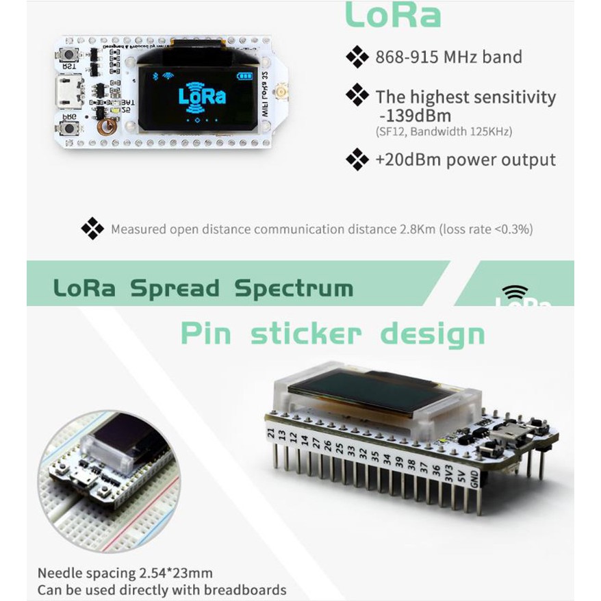 1 Bảng Mạch Phát Triển SX1276 ESP32 Lora OLED Bluetooth WIFI Lora Kit 32 IOT Cho Arduino