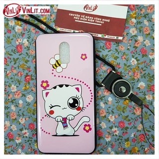 Ốp lưng Samsung J7 Plus / J7 Pro ốp hình mèo con cực dễ thương viền dẻo (kèm dây) J7L181203A5
