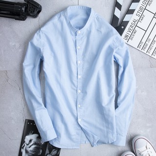 Áo sơ mi cổ tàu nam vải đũi cao cấp, mềm, mịn, mát R.Menswear