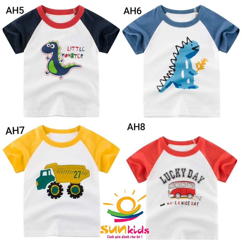 Áo Bé Trai cotton cộc tay 27kids chính hãng