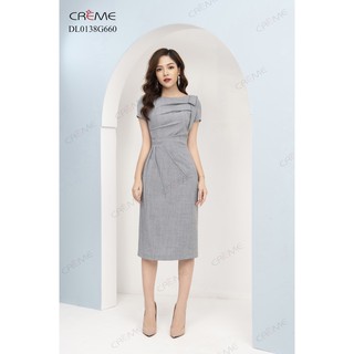 Đầm liền công sở creme dl0138