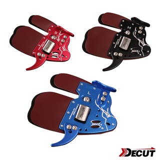 Tab ngón tay DECUT HockIII, Bảo vệ ngón tay bằng da bò Geniune, Dành cho cung đệ quy / hợp chất / truyền thống / săn bắn, Tay phải, S / M / L / XL