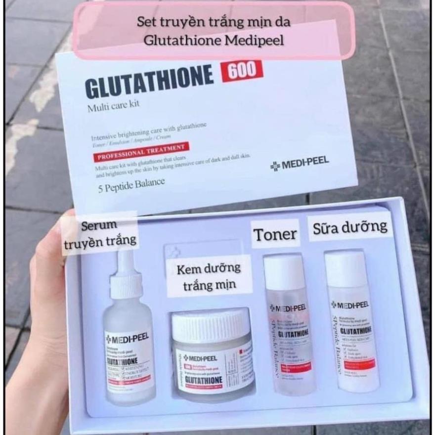 Set Trắng Da Medi peel Bio Intenes Gluthione 600 White Ampoule - Donna.cosmetics