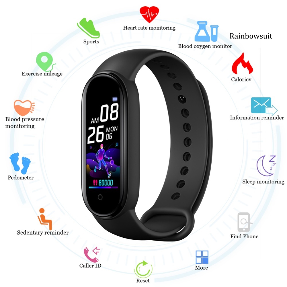 Vòng Đeo Tay Thông Minh Theo Dõi Giấc Ngủ M5 Màn Hình Cảm Ứng