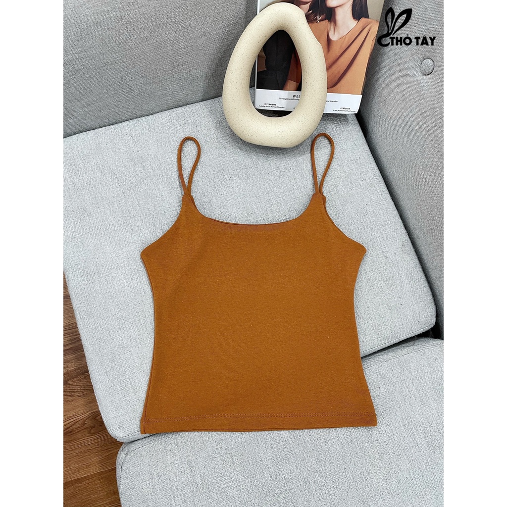 Áo hai dây thun cotton - THỎ TÂY