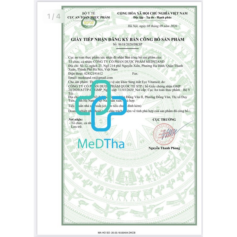 Siro Bổ Mắt Eye Vitamed - Sáng Mắt, Giảm Mỏi Mắt, Khô Mắt, Tăng Cường Thị Lực, Giảm Cận Thị (Hộp 20 gói) [Chính Hãng]