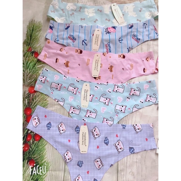 Quần Lót Nữ Lọt Khe SAM SAM Su Họa Tiết Cao Cấp Đáy Kháng Khuẩn freesize cho khách hàng từ 40 đến đến 58kg SAM SAM