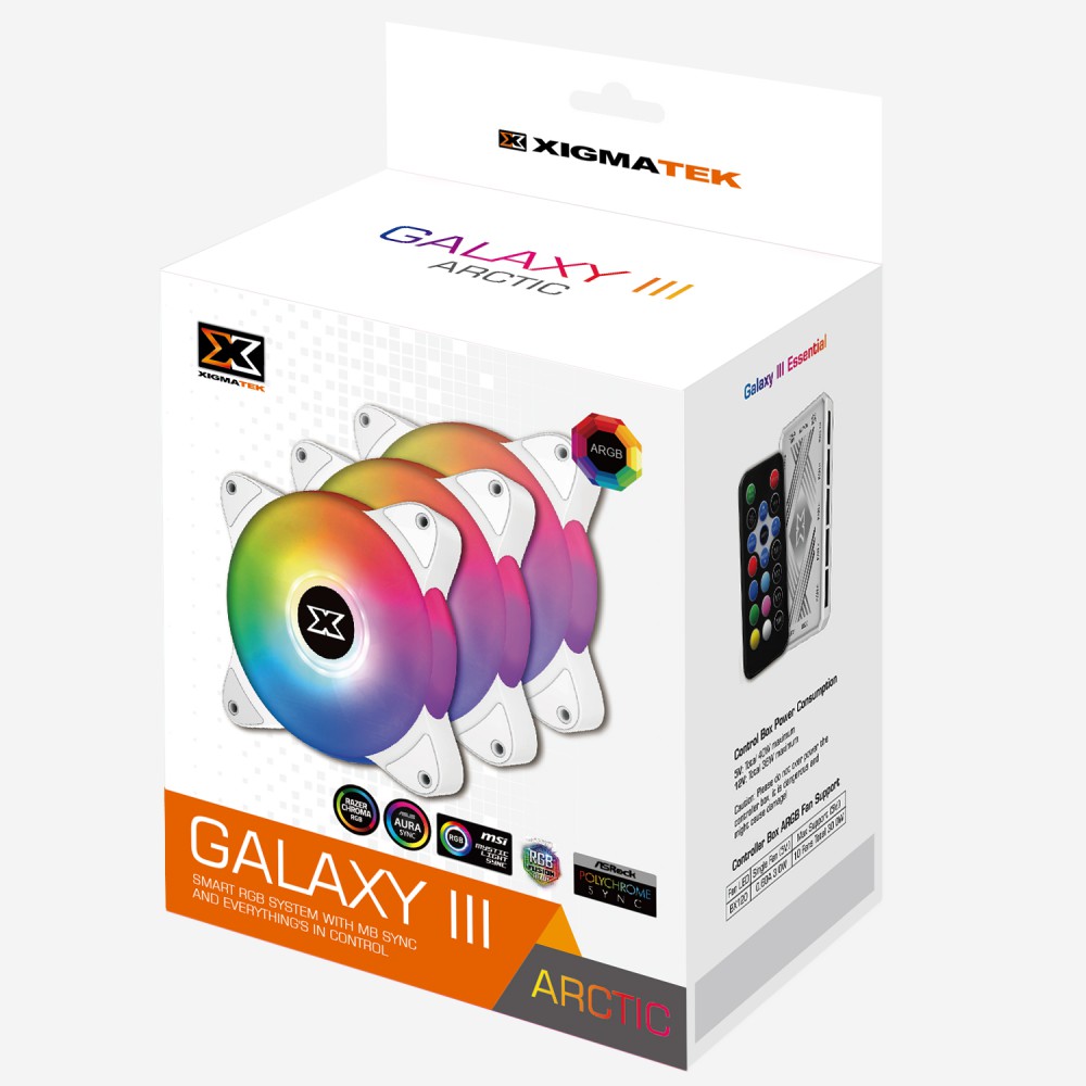 Quạt dùng cho máy tính Xigmatek GALAXY III ESSENTIAL - BX120 ARTIC ARGB