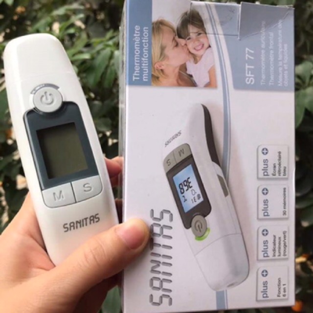 Nhiệt kế điện tử Sanitas 77, đo nhanh 1s, không tiếp xúc