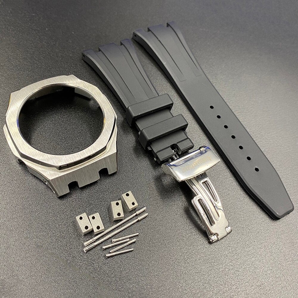 Khung Viền Kim Loại Không Gỉ Và Cao Su Cho Đồng Hồ Casio Mod GA2100 Modified 3rd Generation GA-2100 / 2110