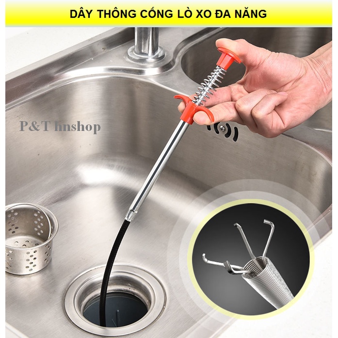 Cây Gắp Rác Thông Cống Đa Năng 90 ~ 160 cm – Thông tắc Bồn Cầu, Chậu Rửa Mặt, Chậu Rửa Bát, Thoát Sàn, …