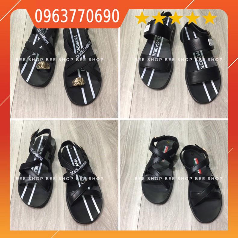 Dép quai hậu DG da bò đế cao su - Dép sandal DG nam - Dép xỏ ngón - Bee Shop