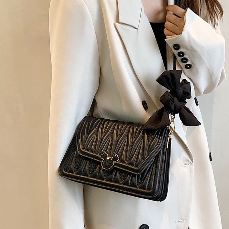 Túi Đeo Chéo Hình Vuông Nhỏ Kết Cấu niche Chất Lượng Cao Dễ Phối Đồ Thời Trang Cho Nữ