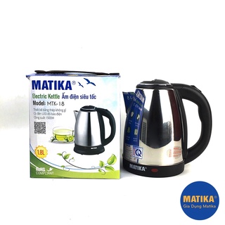 Ấm siêu tốc inox matika 1,8l