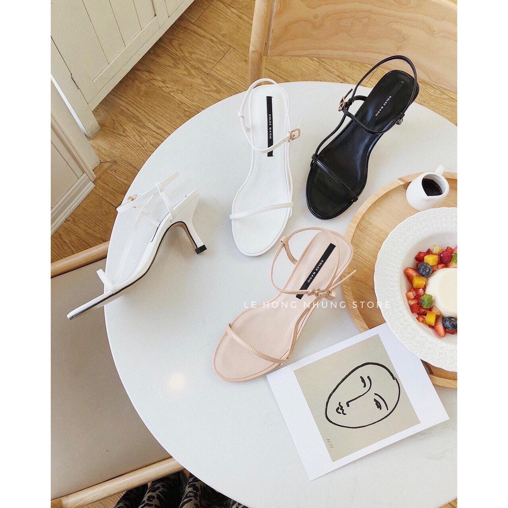 [Rẻ vô địch] Sandal cao gót quai mảnh dọc gót nhọn 5p cực chảnh hàng vnxk loại 1 chắn chắn
